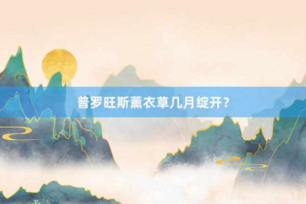 普罗旺斯薰衣草几月绽开？